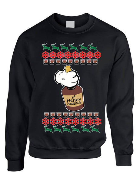Adult Sweatshirt Henny Christmas Ugly Xmas Sweater Cozy Cute Gift