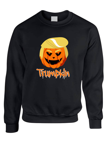 Adult Sweatshirt Trumpkin Trendy Halloween Trump Top Funny Pumpkin