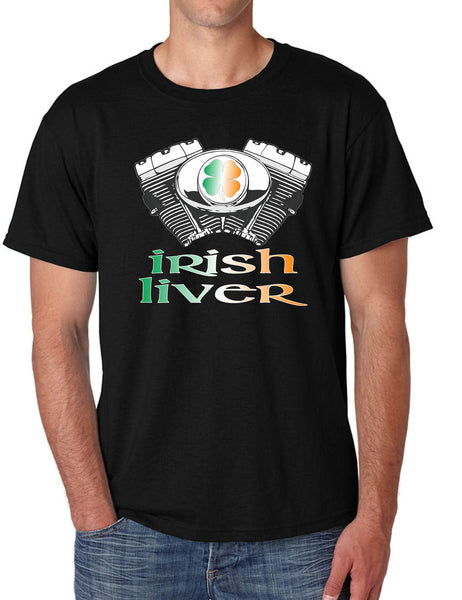 Men's T Shirt Irish Liver St Patrick's Day Party Fun Shamrock Tshirt