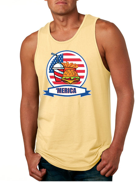 Men's Tank Top Fast Food 'merica Love America USA Top