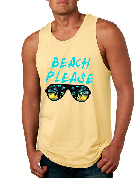 Men's Tank Top Beach Please Love Summer Vacation Beachwear