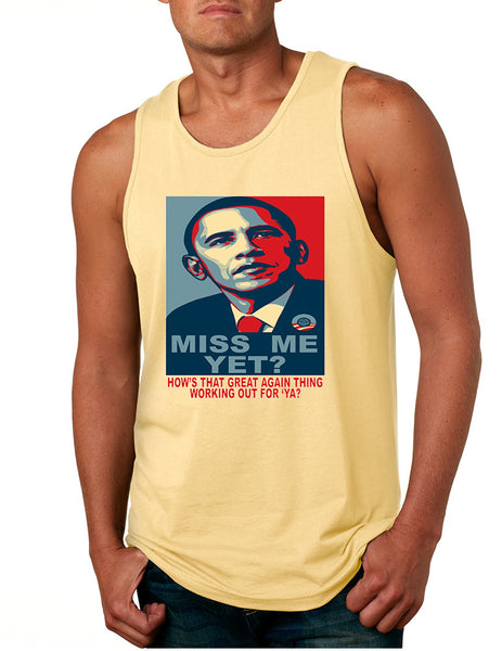 Men's Tank Top Miss Me Yet Obama Trump Elections Top