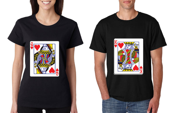 King and Queen matching couples tshirts Valentines day - ALLNTRENDSHOP - 1