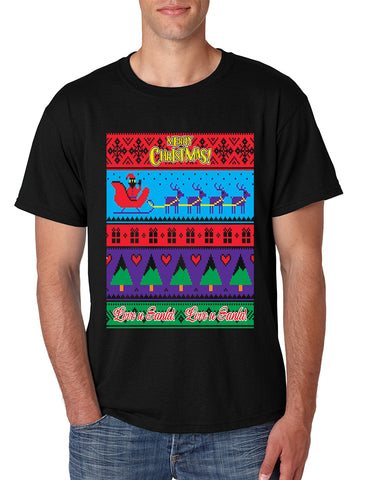 Men's T Shirt Love U Santa Merry Ugly Christmas Top Cute Gift