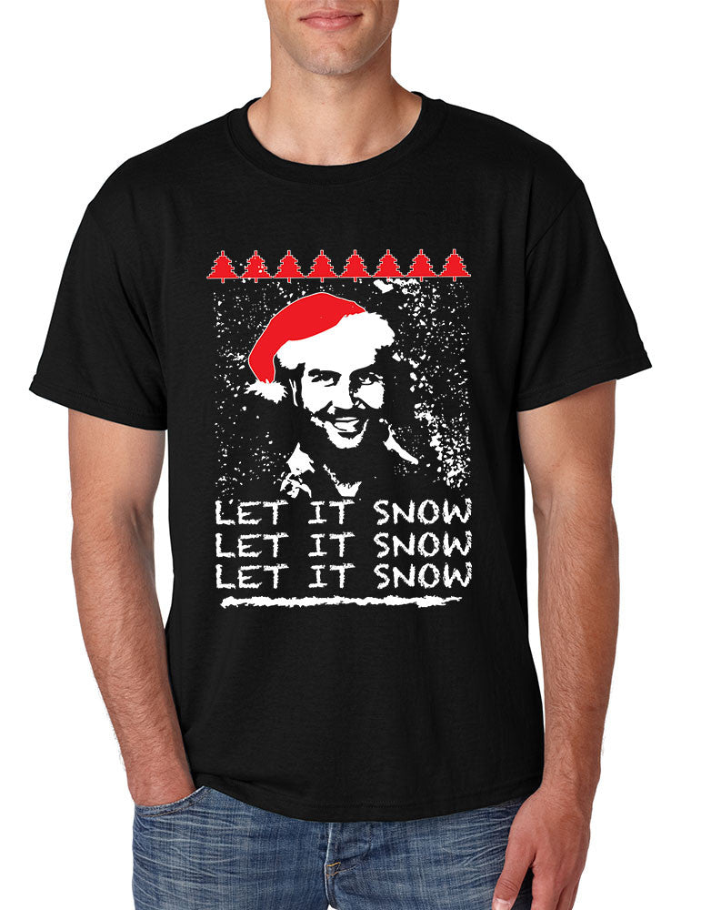 Men's T Shirt Pablo Escobar Snow Ugly Xmas Let It Snow Tee - ALLNTRENDSHOP - 1