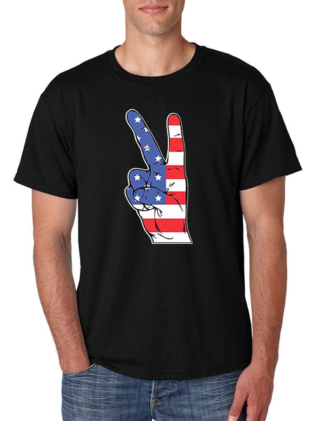 Men's T Shirt American Flag Hand 4th Of July Tee Shirt
