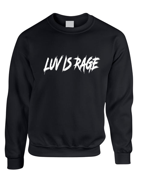 Adult Sweatshirt Luv Is Rage Cool Popular Top Comfi Sweatshirt