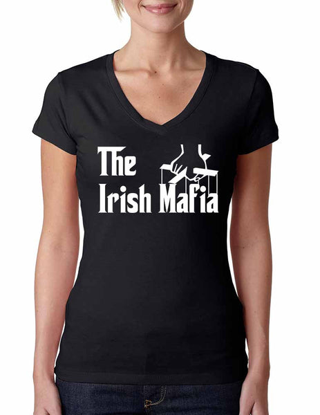 The Irish mafia Women sporty V Shirt saint patricks day - ALLNTRENDSHOP - 3