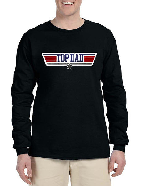 Men's Long Sleeve Top Dad Guns Father's Day Shirt Love Dad Gift