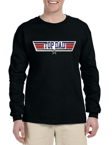 Men's Long Sleeve Top Dad Guns Father's Day Shirt Love Dad Gift