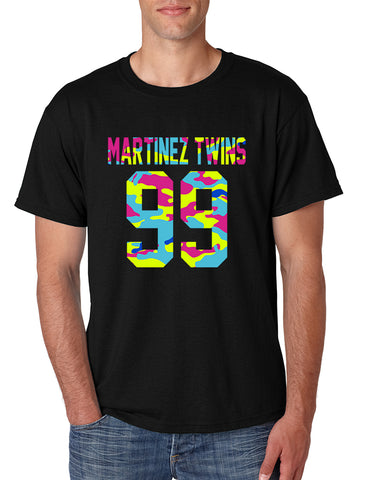 Men's T Shirt Martinez Twins 99 Neon Camo Print Trendy Shirt