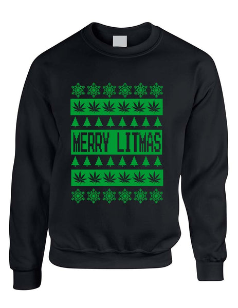 Merry Litmass green womens sweatshirt - ALLNTRENDSHOP - 1