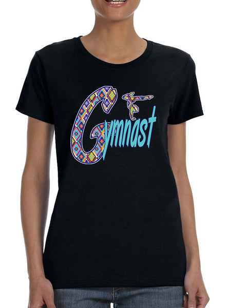 Women's T Shirt Gymnast Aztec Love Gymnastic Top Sport Gym