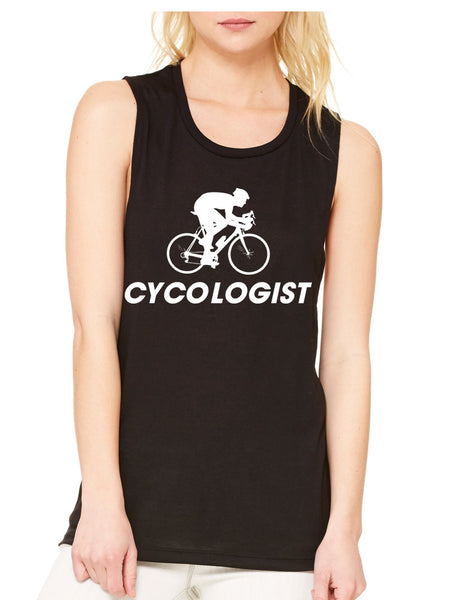 Women's Flowy Muscle Top Cycologist Love Sport Cycling Top
