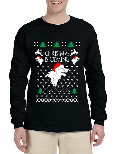 Men's Long Sleeve Christmas Is Coming House Stark Ugly Xmas