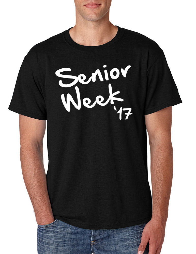 Men's T Shirt Senior Week 17 White Class Of 2017 Party Tee