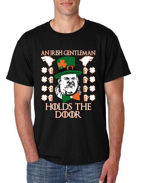 Men's T Shirt Irish Hodor Hold The Door St Patrick's Day Shirt