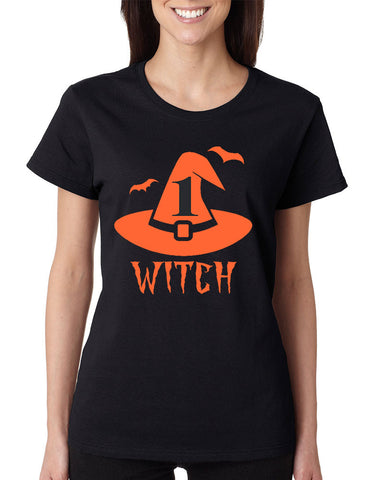Women's T Shirt Witch 1 2 Cool Funny Halloween Costume Tee