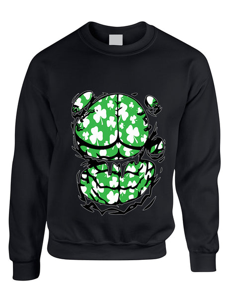 Adult Sweatshirt Irish Body Shamrock St Patrick's Day Top