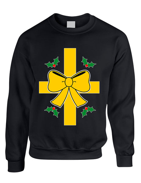 Adult Sweatshirt Christmas Gift Wrap Ugly Xmas Sweater Funny - ALLNTRENDSHOP - 2