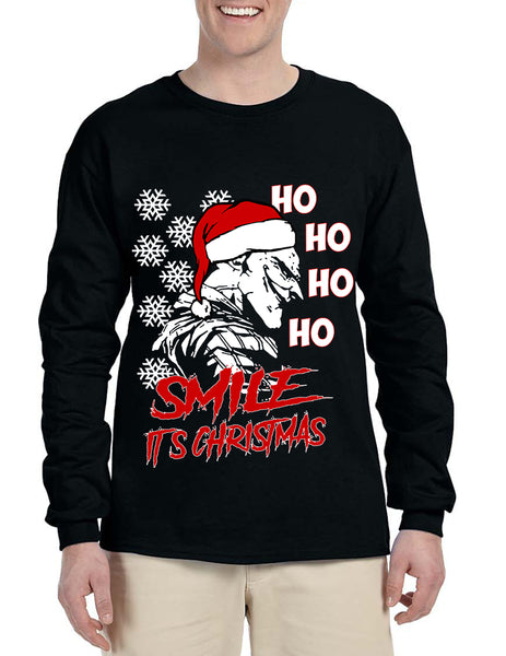 Men's Long Sleeve Christmas Joker Smile Its Christmas Ugly Gift