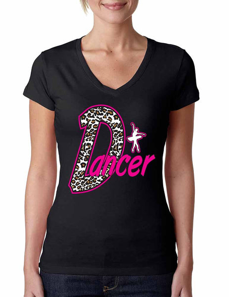 Dancer White Leopard women's sporty V - ALLNTRENDSHOP