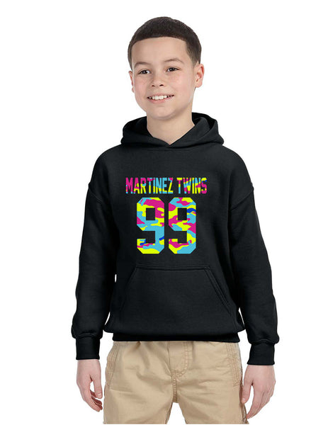 Kids Youth Hoodie Martinez Twins 99 Neon Camo Print Trendy
