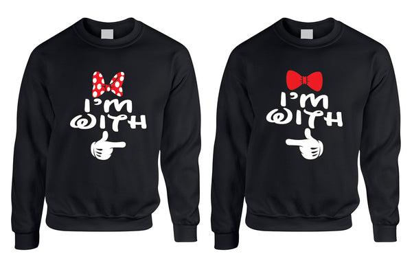 Im with him Im with her couples sweatshirts Vday - ALLNTRENDSHOP