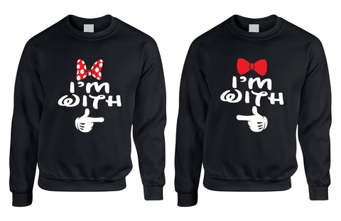 Im with him Im with her couples sweatshirts Vday - ALLNTRENDSHOP