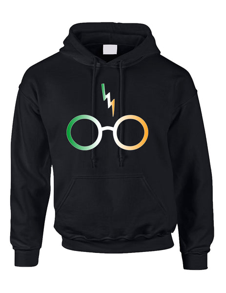 Adult Hoodie Irish Harry Glasses Scar St Patrick's Top