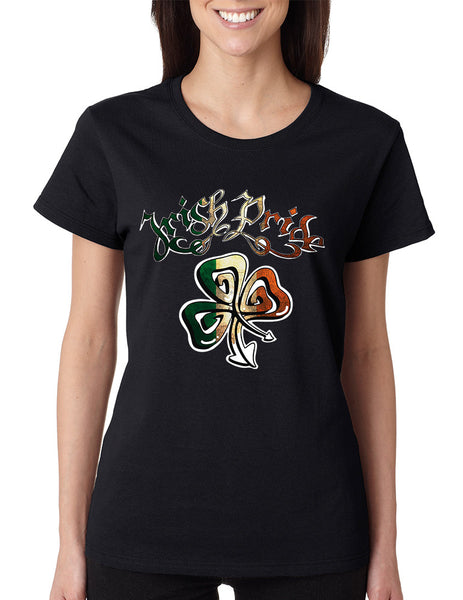 Women's T Shirt Irish Pride Shamrock St Patrick's Day Shirt