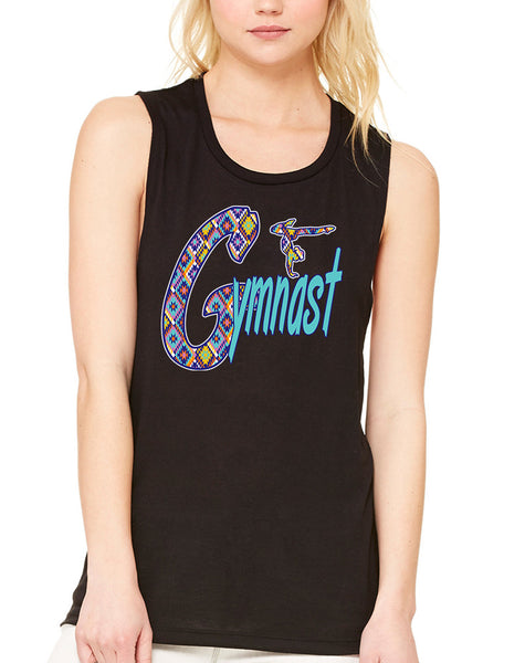 Women's Flowy Muscle Gymnast Aztec Love Gymnastic Sport
