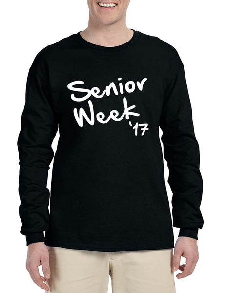 Men's Long Sleeve Senior Week 17 White Class Of 2017 Party