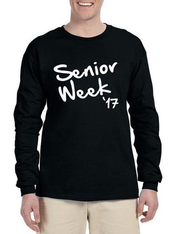 Men's Long Sleeve Senior Week 17 White Class Of 2017 Party