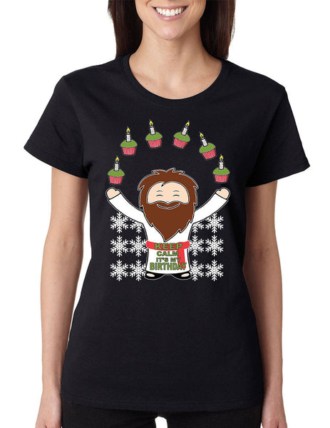 happy birthday Jesus women's T-shirt - ALLNTRENDSHOP