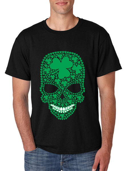 Irish shemrock skull Men T-shirt - ALLNTRENDSHOP - 3
