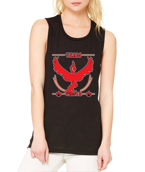 Women's Flowy Muscle Top Team Valor Red Team Top - ALLNTRENDSHOP - 3
