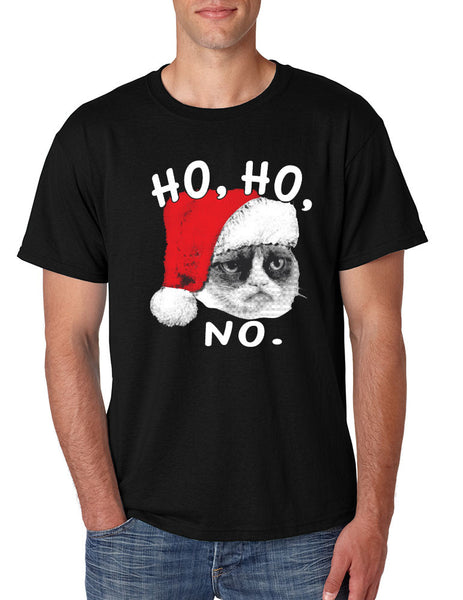 HO HO NO Grumpy cat men's T-shirt - ALLNTRENDSHOP