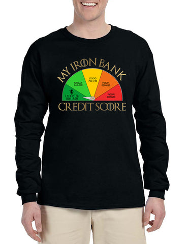 Men's Long Sleeve My Iron Bank Credit Score Lannister Shirt