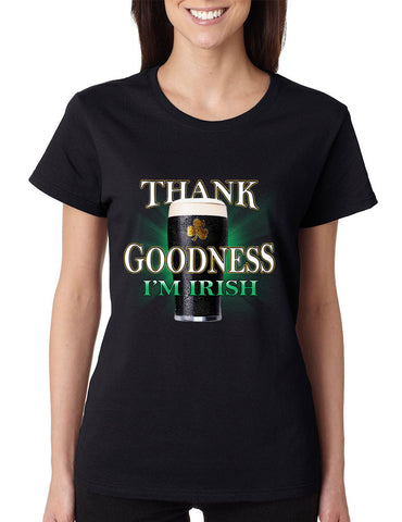 Thank Goodness Im Irish women t-shirt st patricks - ALLNTRENDSHOP - 1