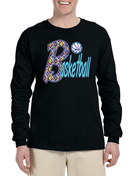 Men's Long Sleeve Basketball Aztec Love Sport Gym Fitness Tee