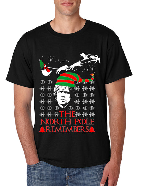 Men's T Shirt The North Pole Remembers Xmas Ugly Shirt Cool Gift