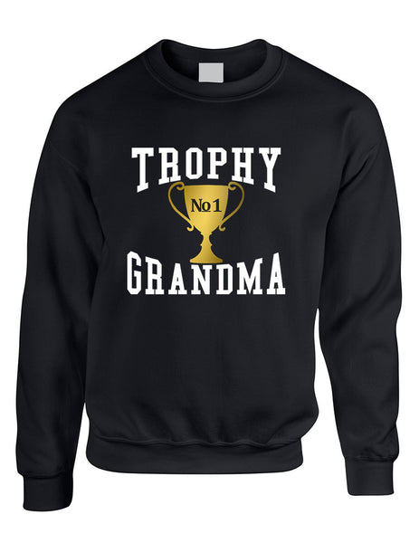 Adult Sweatshirt Trophy Grandma Cool Xmas Love Family Gift Top - ALLNTRENDSHOP - 2