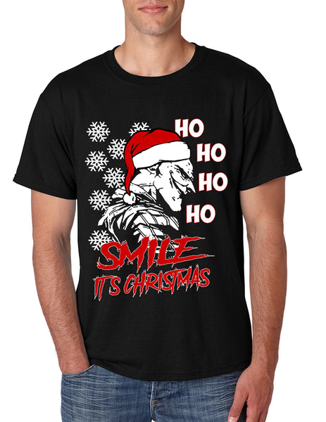 Men's T Shirt Christmas Joker Smile Its Christmas Ugly Holiday Tee