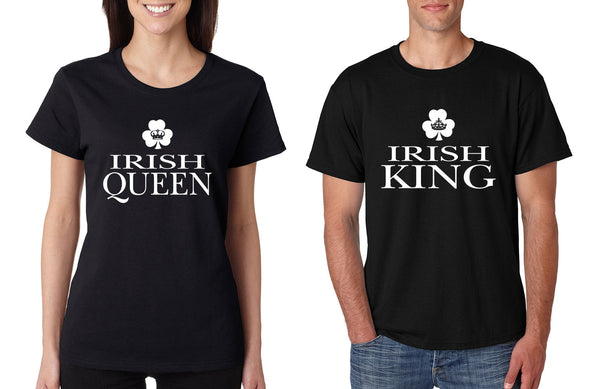 Couple T Shirt Irish Queen Irish King St Patrick's Party Shirt Set