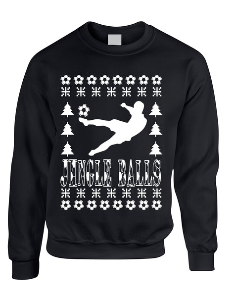 Adult Sweatshirt Jingle Balls Soccer Ugly Xmas Sport Fans Present