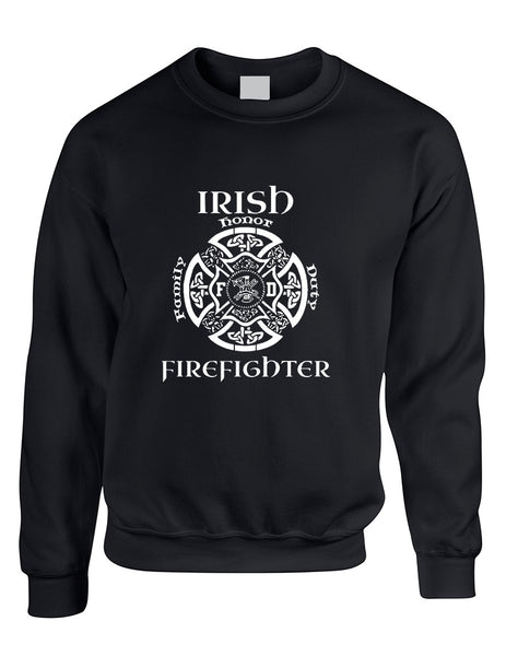 Adult Sweatshirt Irish Firefighter St Patrick's Top Irish Party - ALLNTRENDSHOP - 2