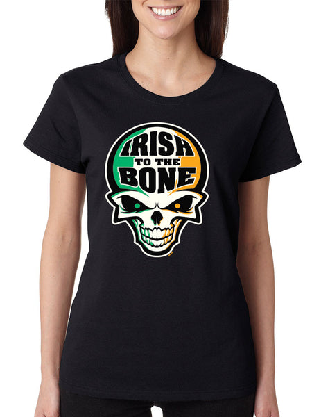 Irish To The Bone Skull women t-shirt St Patrik - ALLNTRENDSHOP - 2