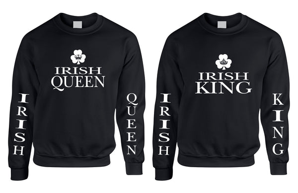 Couple Sweatshirt Irish Queen Irish King St Patrick's Party Set