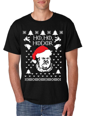 Men's T Shirt Ho Ho Hodor Ugly Christmas Sweater Hodor Holiday - ALLNTRENDSHOP - 1